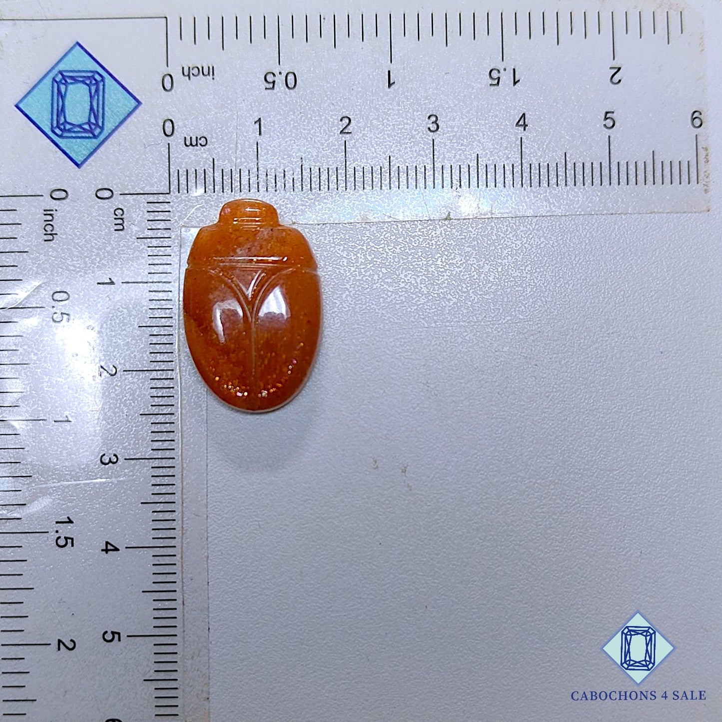 Natural Peach Moonstone Gemstone  Fancy Carvings 24*15*5mm from India available for sale