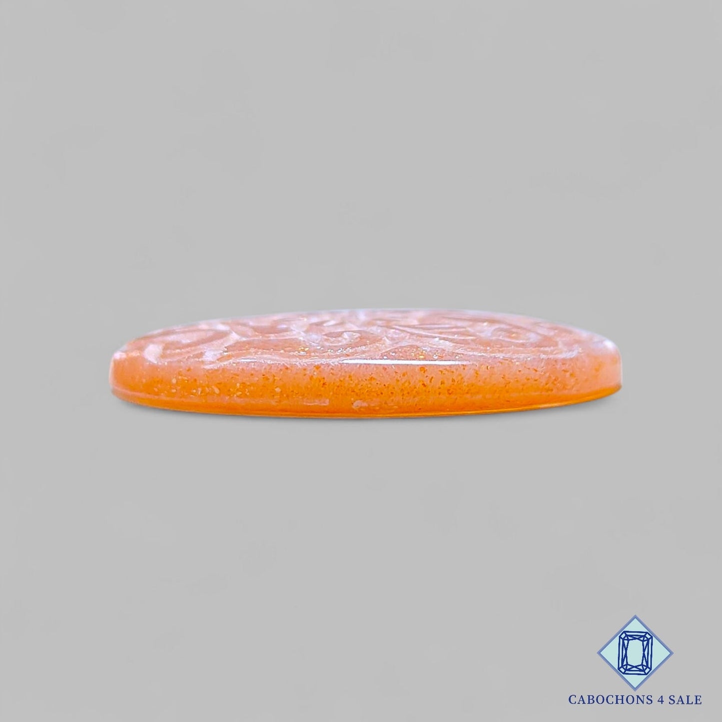 Peach Moonstone Oval Carvings