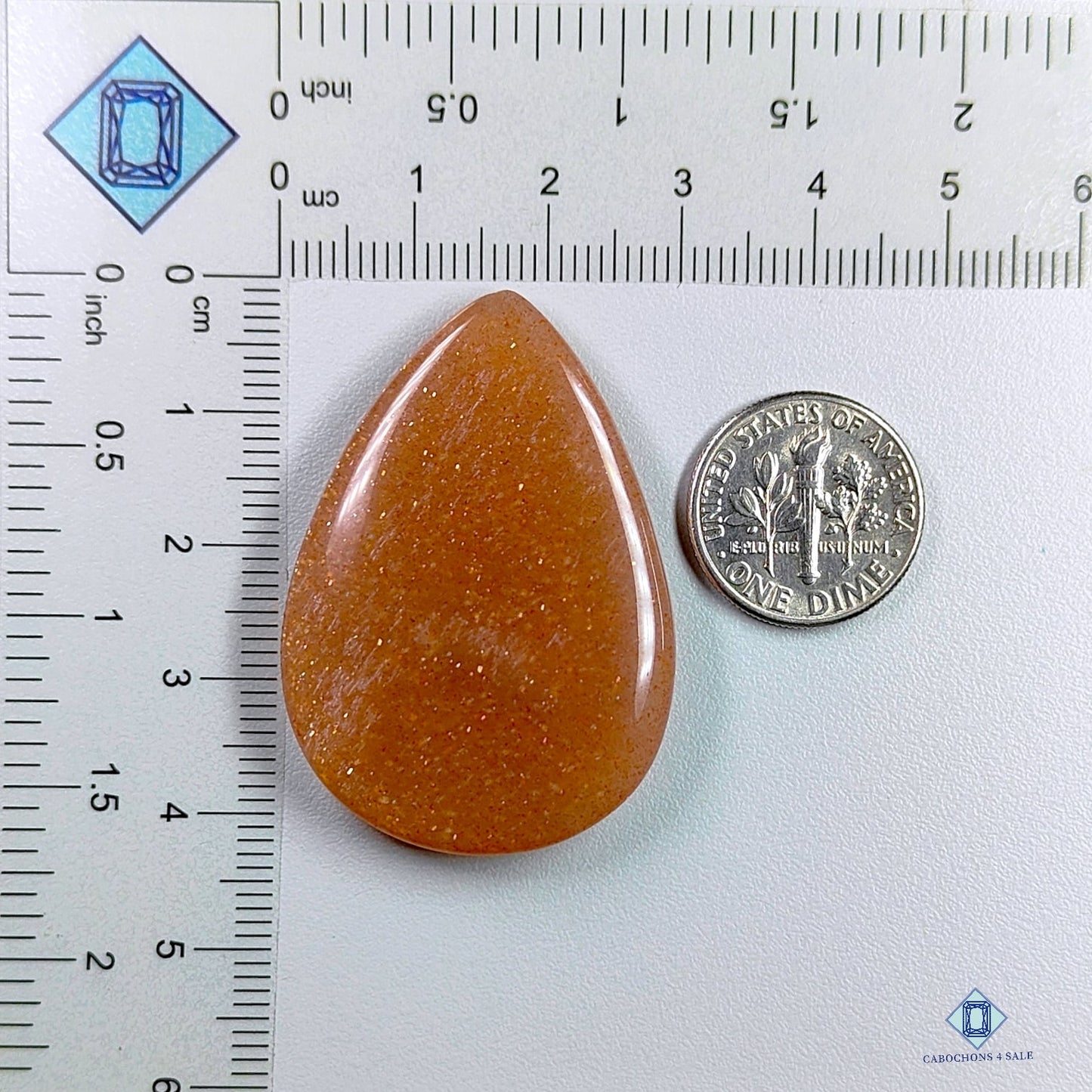 Peach Moonstone Pear Cabochons