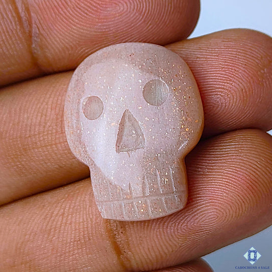 Peach Moonstone With Sunstone