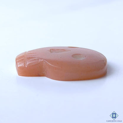 Peach Moonstone With Sunstone