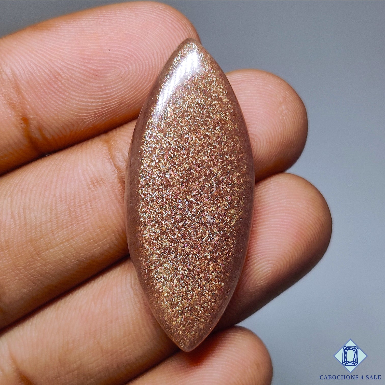 Peach Moonstone With Sunstone
