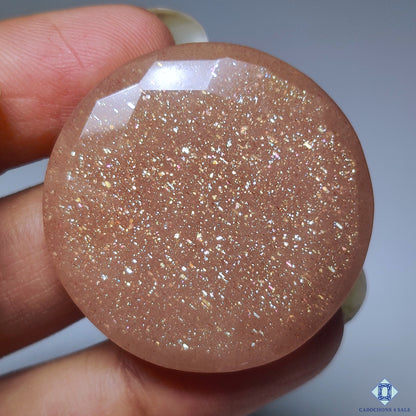 Peach Moonstone With Sunstone