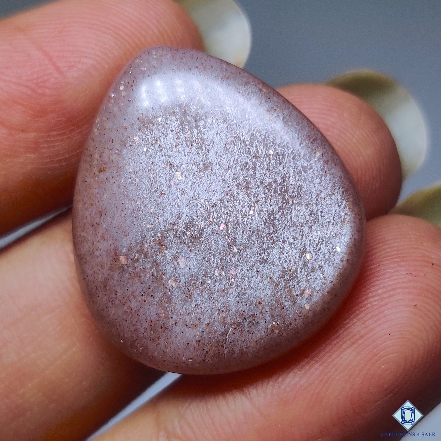 Peach Moonstone With Sunstone