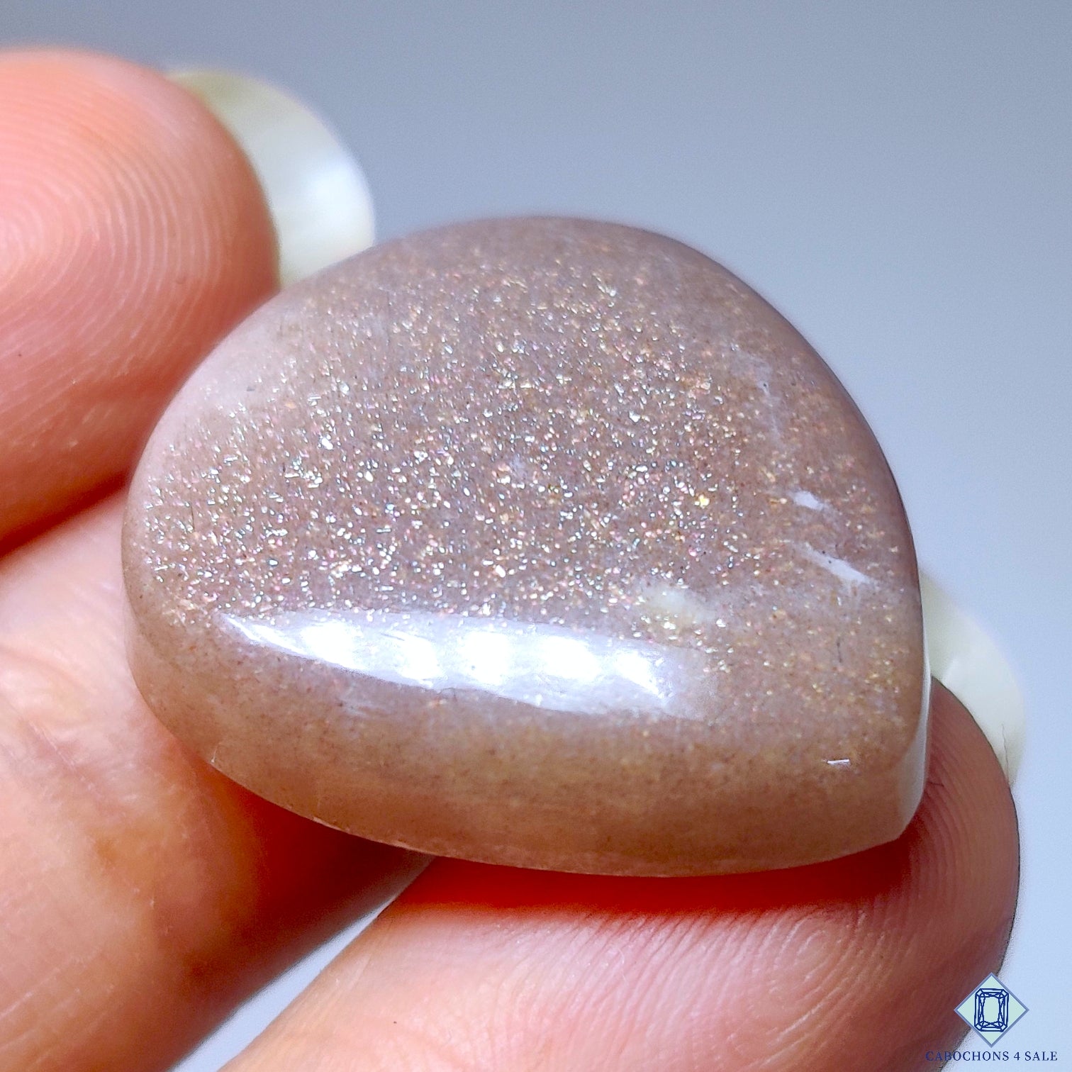 Peach Moonstone With Sunstone