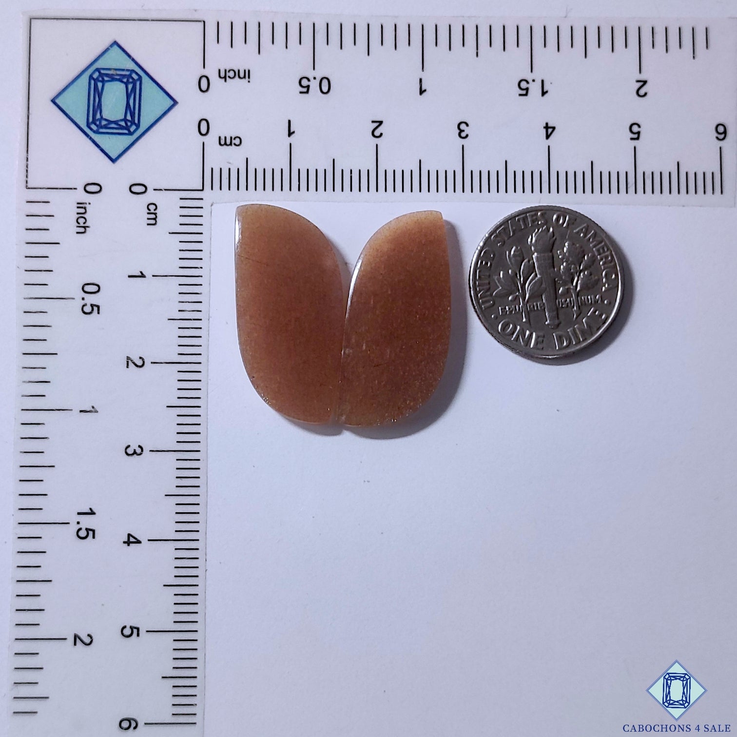 Peach Moonstone With Sunstone
