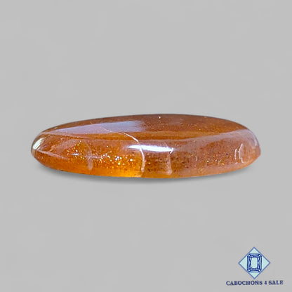 Natural Peach Moonstone With Sunstone Gemstone Round Cabochons 28*5mm from Madagascar   available for sale