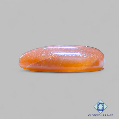 Peach Moonstone with Sunstone Oval Cabochons