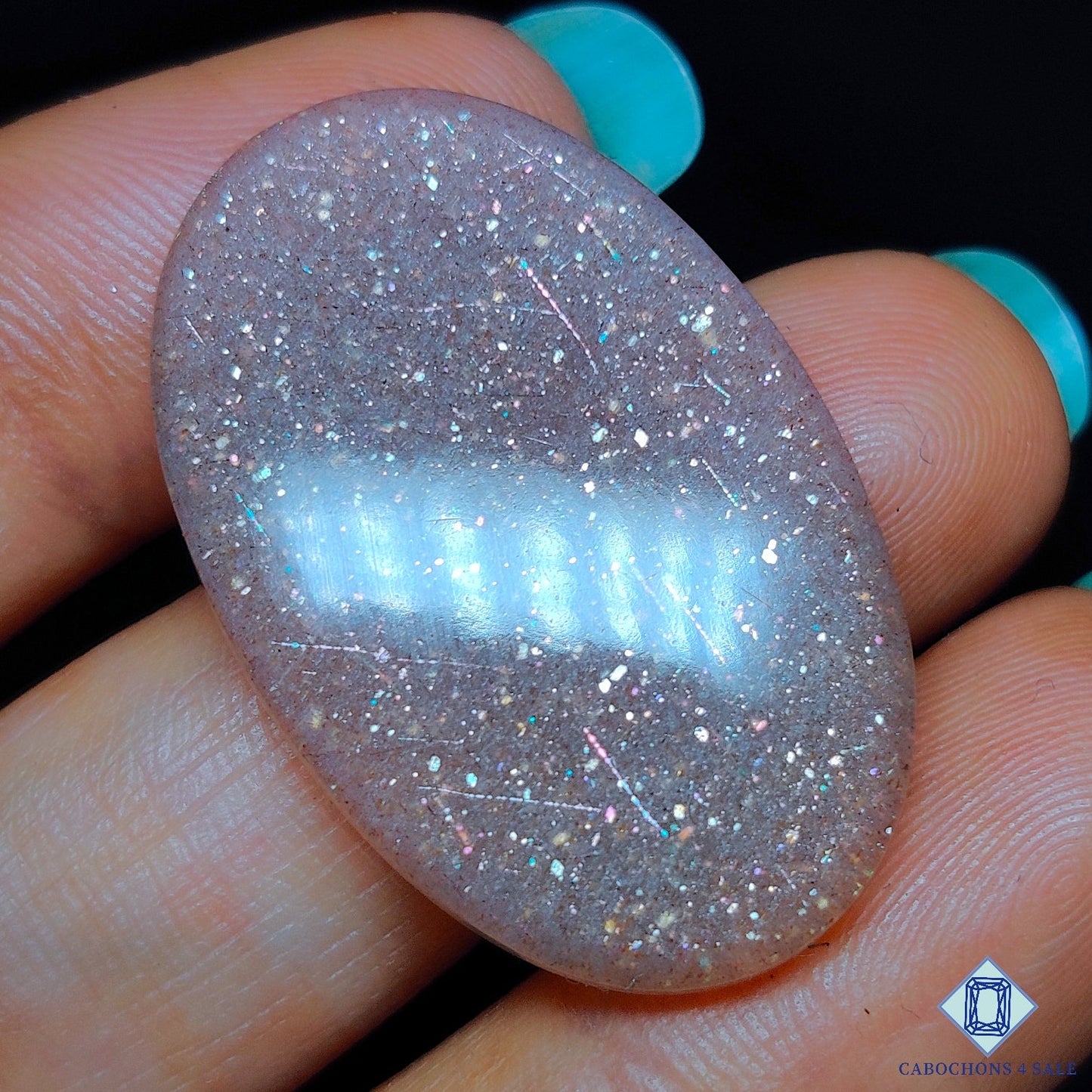 Peach Moonstone with Sunstone