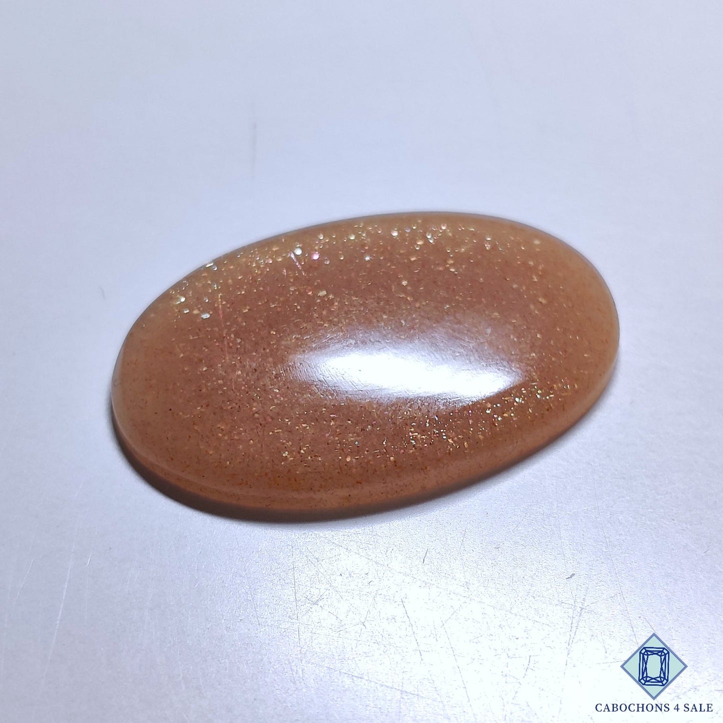 Peach Moonstone with Sunstone