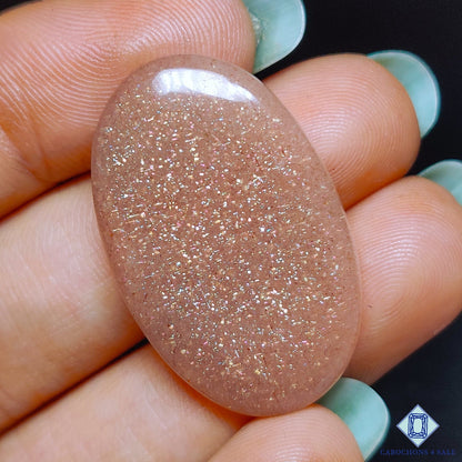 Peach Moonstone with Sunstone