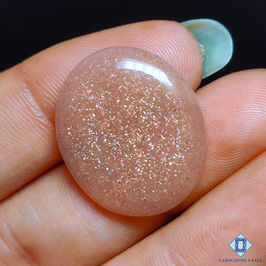 Peach Moonstone with Sunstone