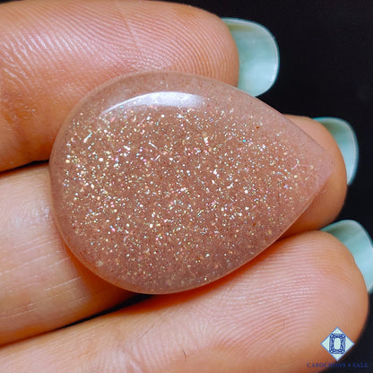 Peach Moonstone with Sunstone