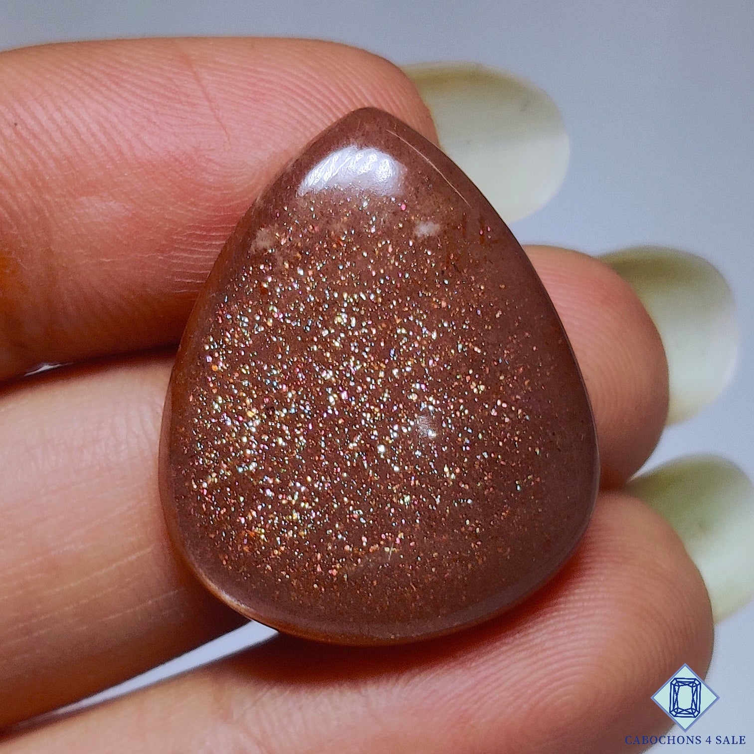 Peach Moonstone with Sunstone
