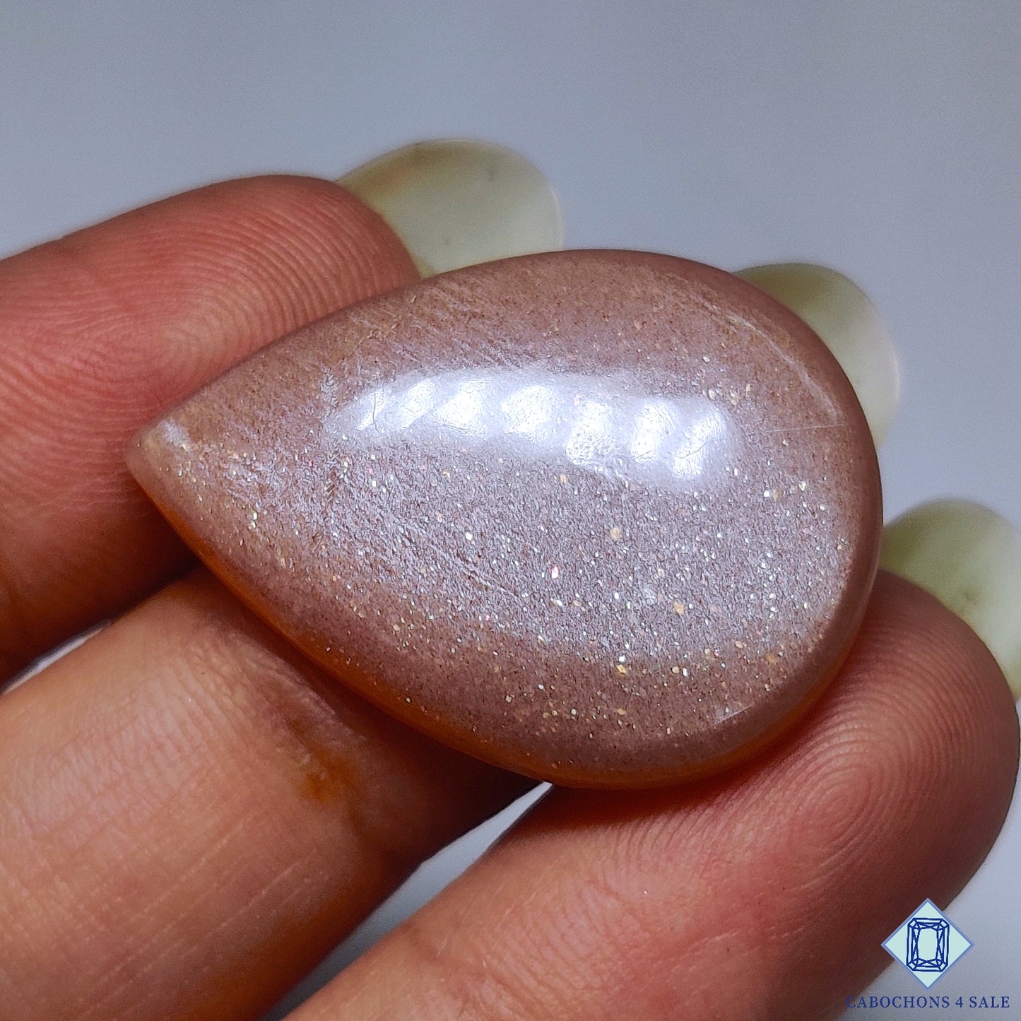 Peach Moonstone with Sunstone