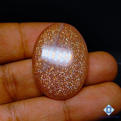 Peach Moonstone with Sunstone