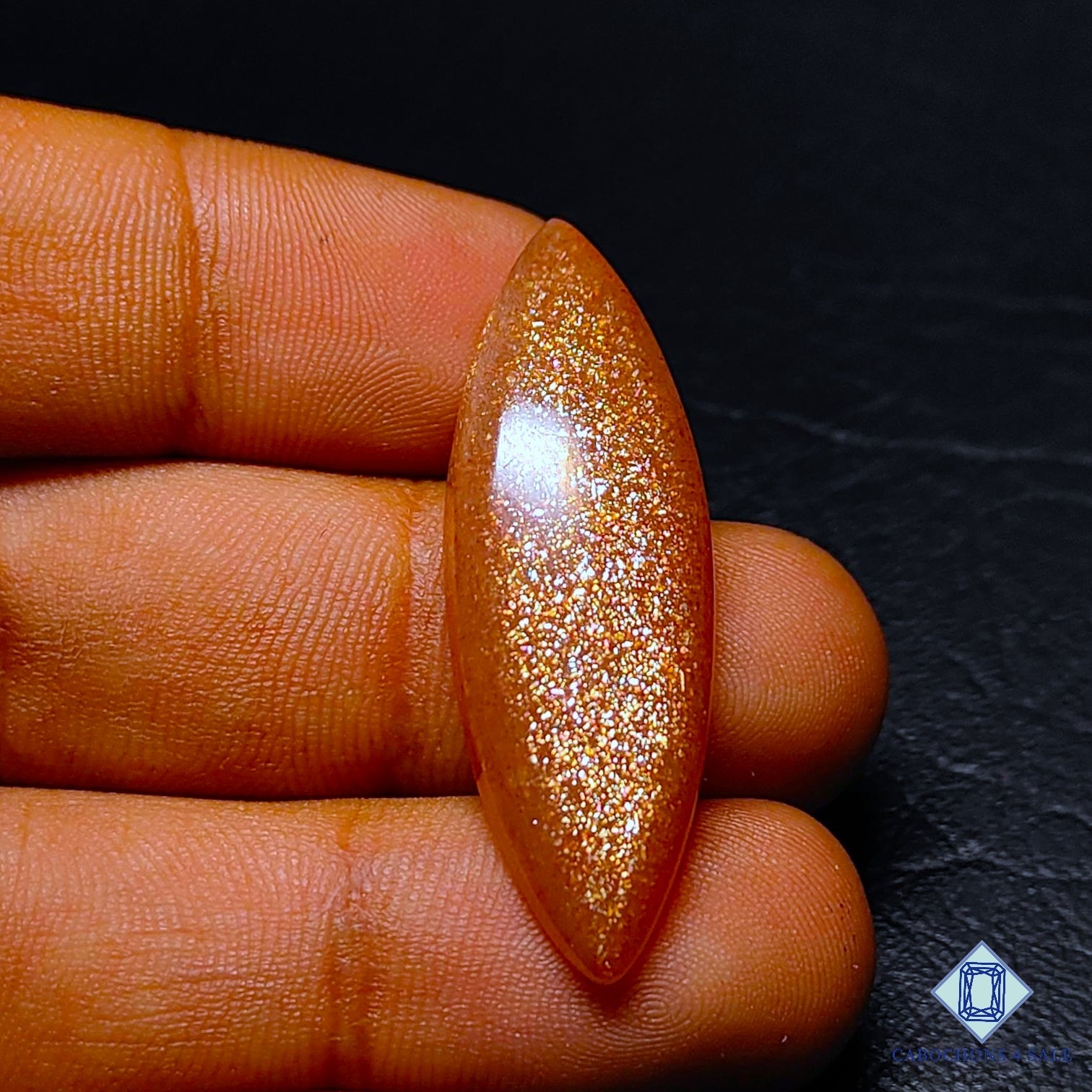 Peach Moonstone with Sunstone