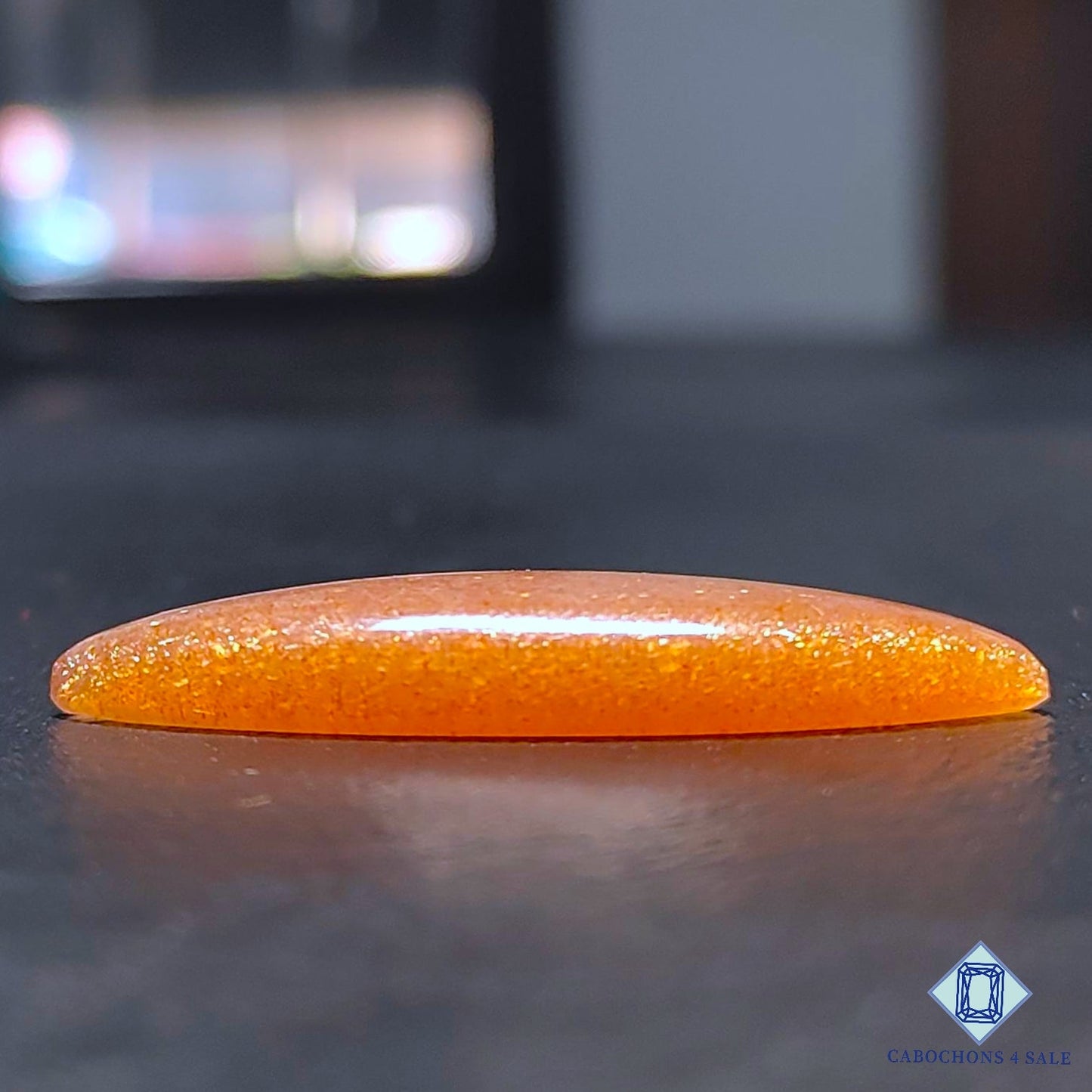 Natural Peach Moonstone with Sunstone Gemstone Marquise Cabochons 40*13*5mm from Madagascar available for sale