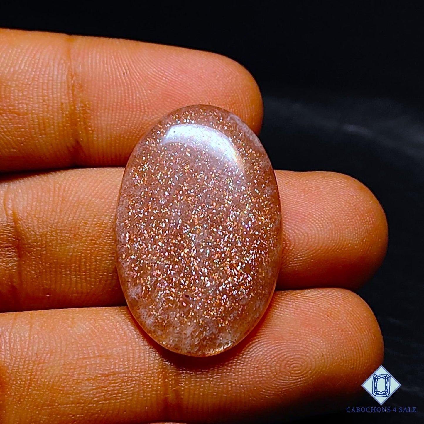 Peach Moonstone with Sunstone