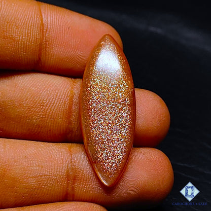 Peach Moonstone with Sunstone