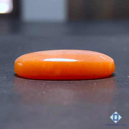 Natural Peach Moonstone with Sunstone Gemstone Oval Cabochons 29*19*7mm from Madagascar available for sale