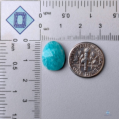 Peruvian Amazonite Oval Rose Cut