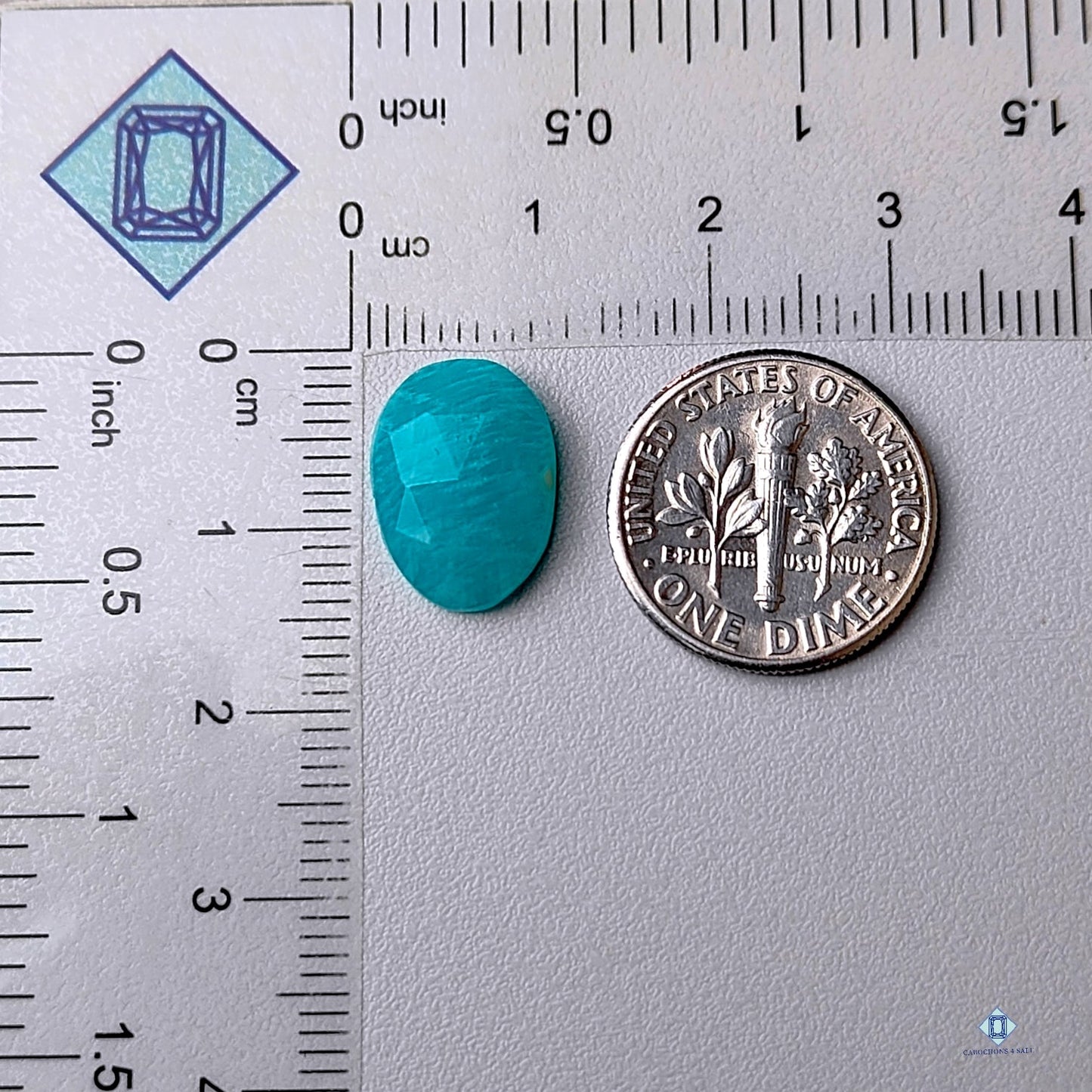 Peruvian Amazonite Oval Rose Cut