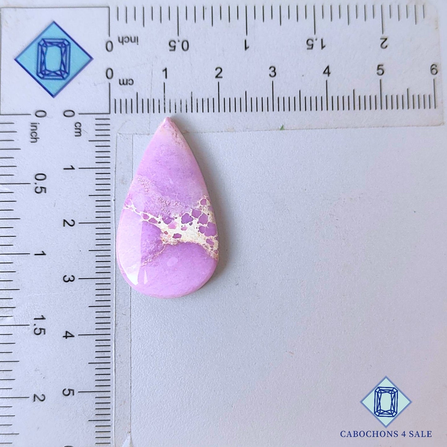 Cabujones de fosfosiderita natural en forma de pera, 32 x 18 x 4 mm, de Chile, disponibles para la venta.