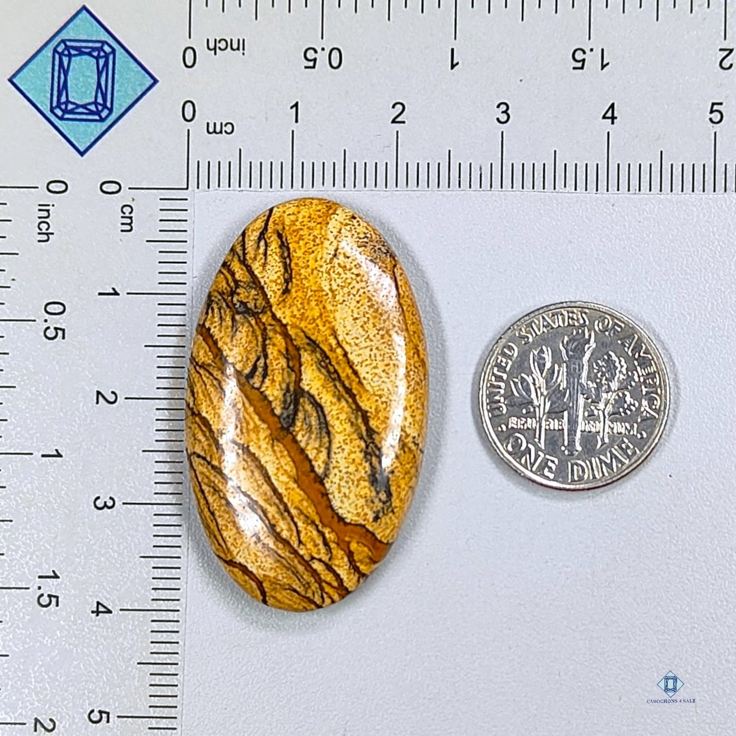 Picture Jasper Oval Cabochons