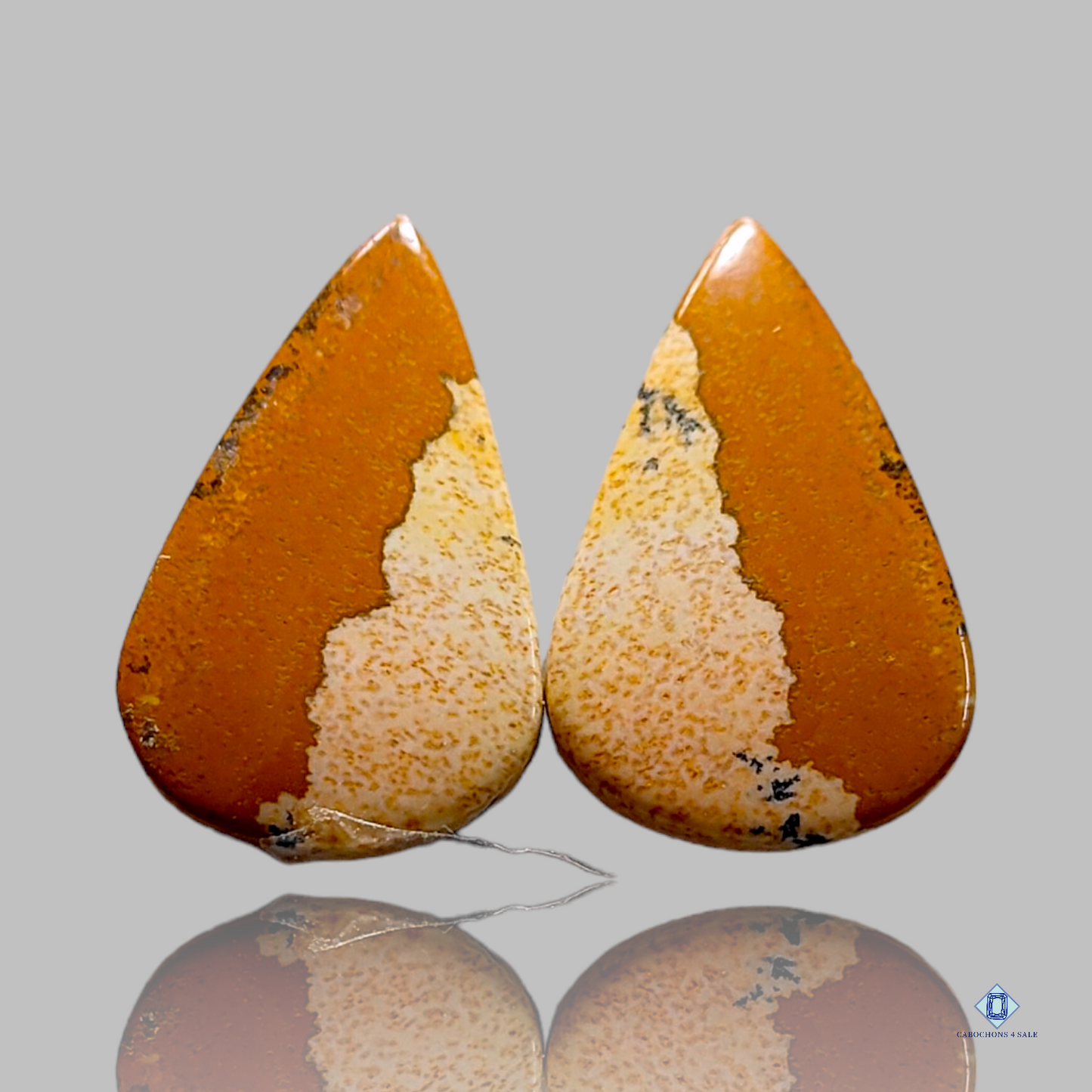 Picture jasper-pear-cabochons