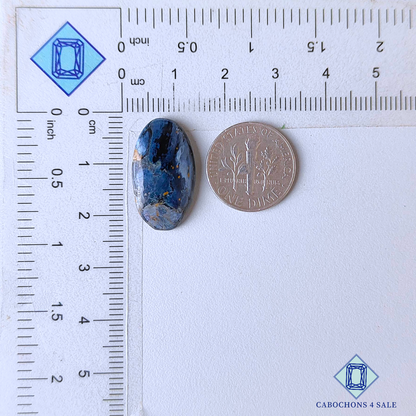 Cabujones ovalados de pietersita