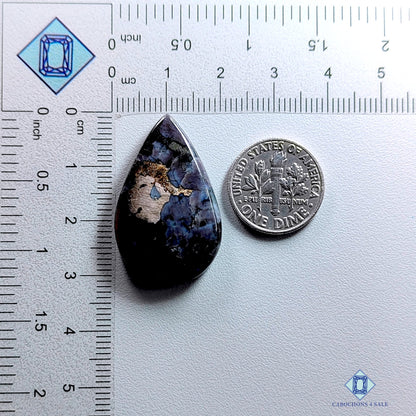 Larvikite-pear-Cabochons