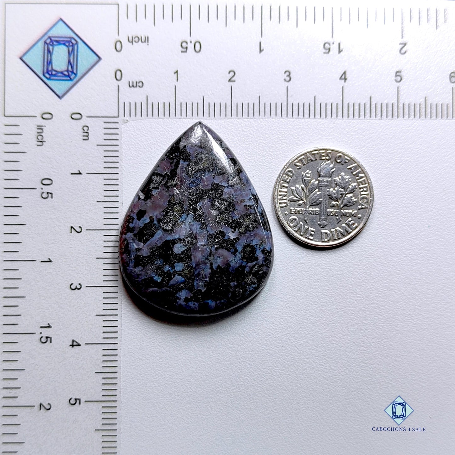 Larvikite-pear-Cabochons