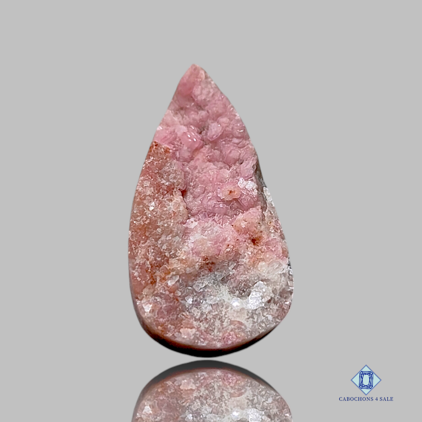 Pink Calcite-pear-Druzy