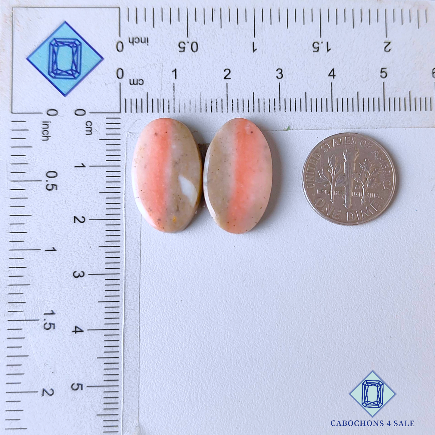 Pink Opal Oval Pairs