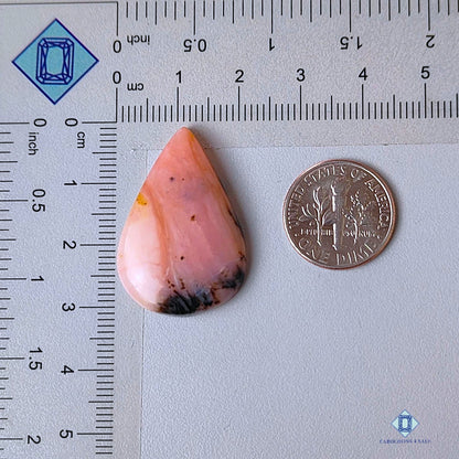 Certified Pink Opal Pear Gemstone Cabochons for sale, Pear 30*20*5mm