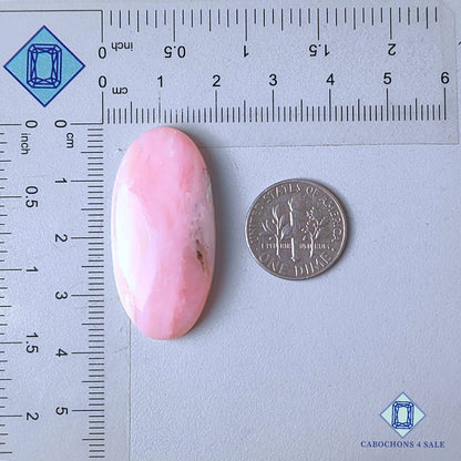 Natural Pink Opal Gemstone  Oval Cabochons 37*18*6mm from Peru  available for sale