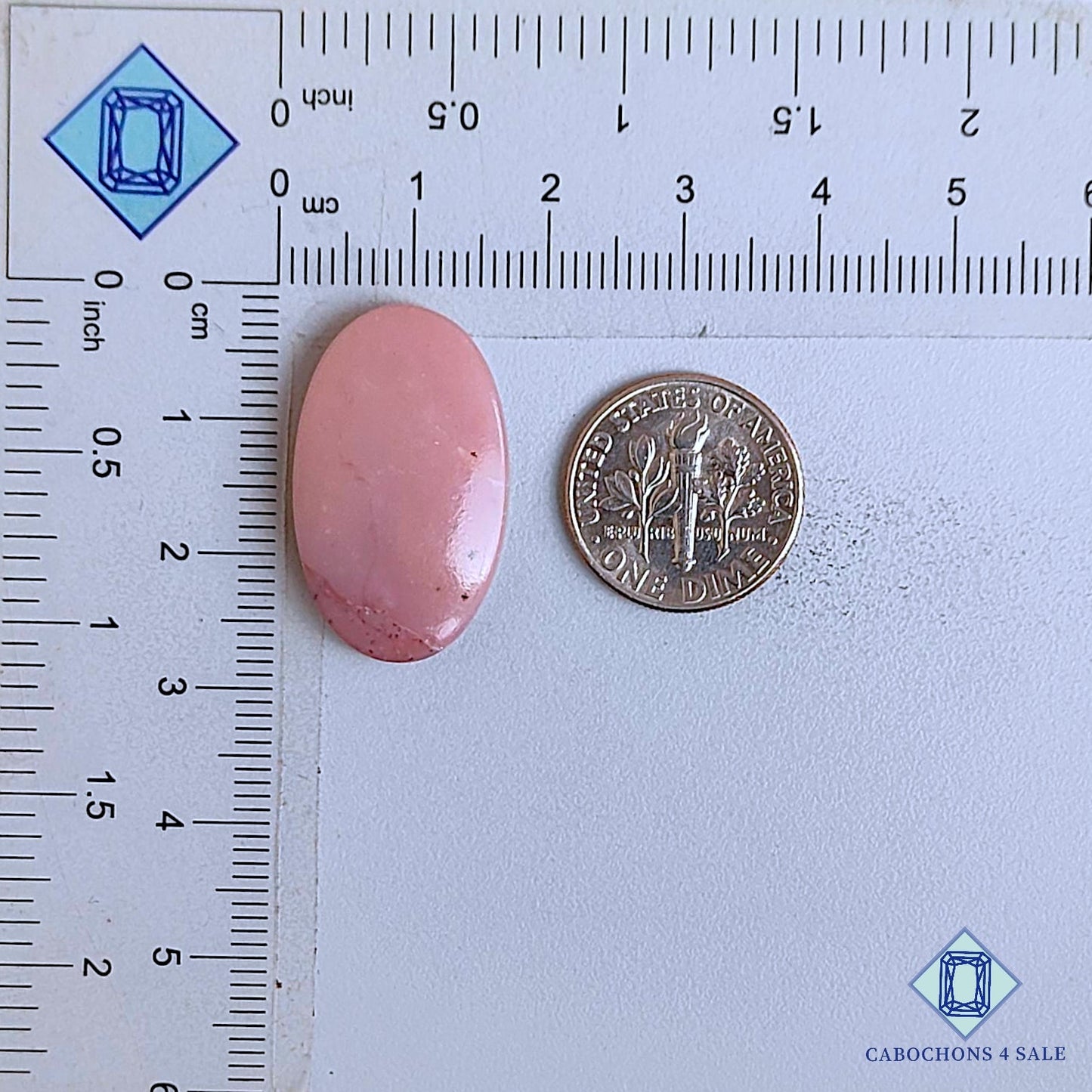 Natural Pink Opal Gemstone  Oval Cabochons 26*15*4mm From Peru available for sale