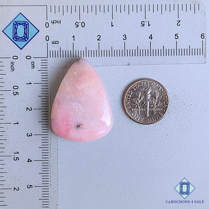 Natural Pink Opal Gemstone  Pear Cabochons 32*23*7mm From Peru available for sale