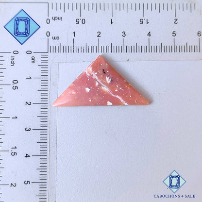 Natural Pink Opal Gemstone  Triangle Cabochons 37*20*4mm from Peru available for sale