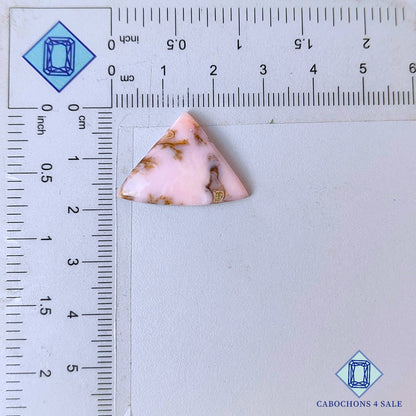 Natural Pink Opal Gemstone  Triangle Cabochons 25*18*4mm from Peru available for sale