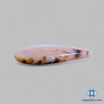 Natural Pink Opal Moss Agate Gemstone  Pear Cabochons 21*15*3mm From Peru available for sale