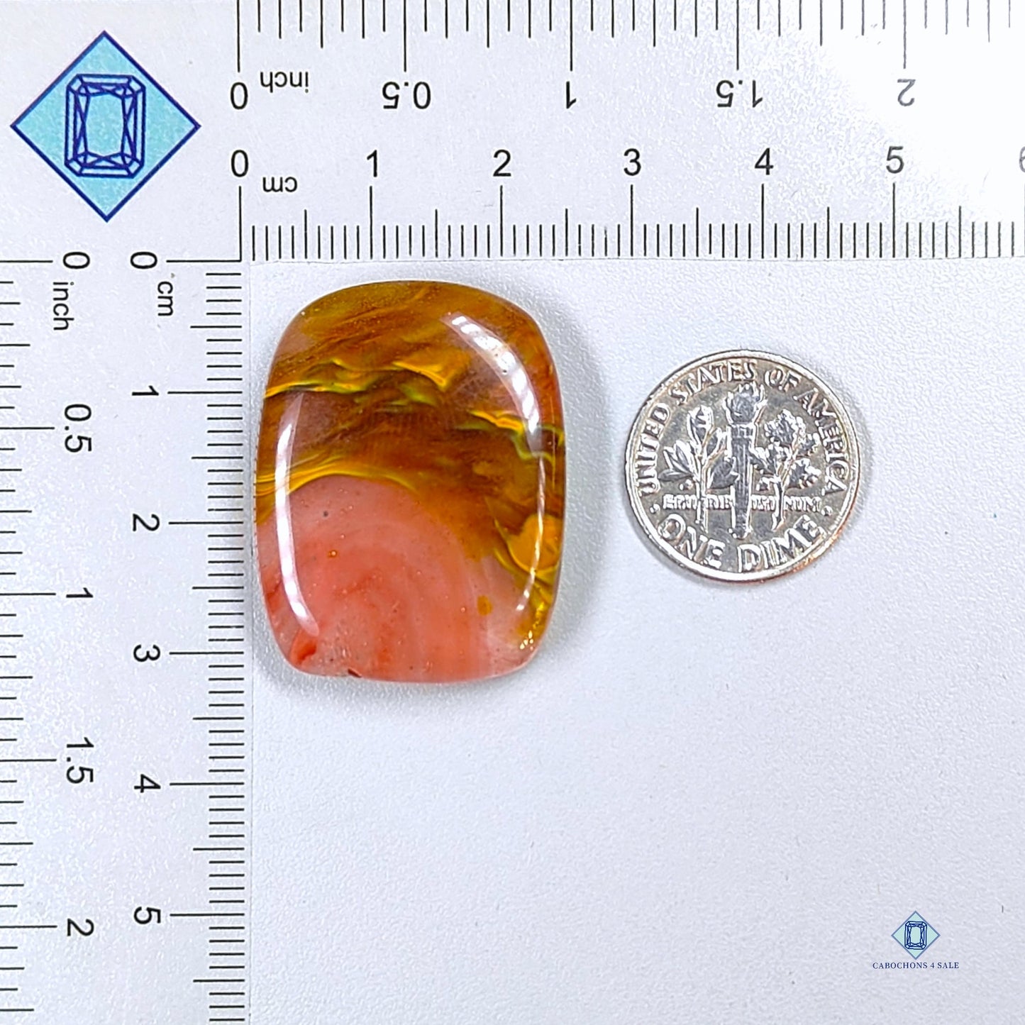 Cherry Crackle Glass Cushion Cabochons