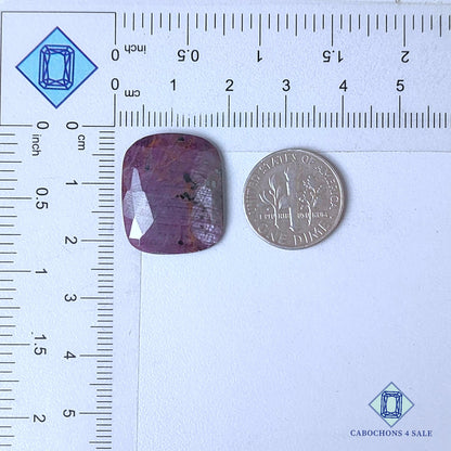 Natural Pink Sapphire Gemstone Fancy Rose Cut 21*18*3mm from Myanmar  available for sale