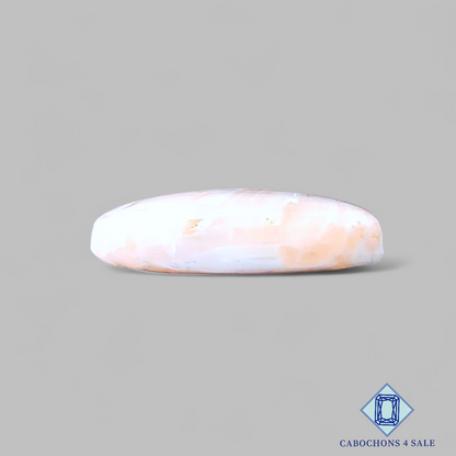 Cabujones ovalados de escolecita rosa de 21 x 16 x 5 mm