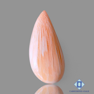 Pink Scolecite Pear Cabochons