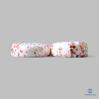 Natural Pink Scolecite Gemstone Oval Pairs 25*12*5mmfrom India available for sale