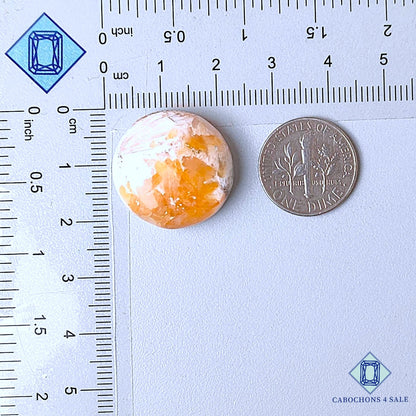 Natural Pink Scolecite Gemstone  Round Cabochons 21*8mm from India available for sale