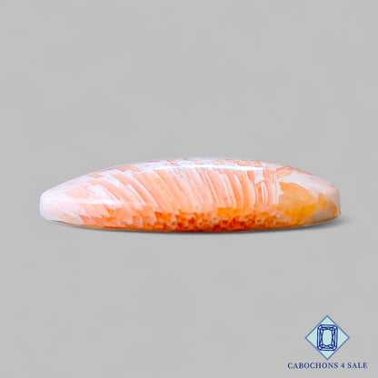 Natural Pink Scolecite Gemstone  Oval Cabochons 36*21*6mm from India available for sale