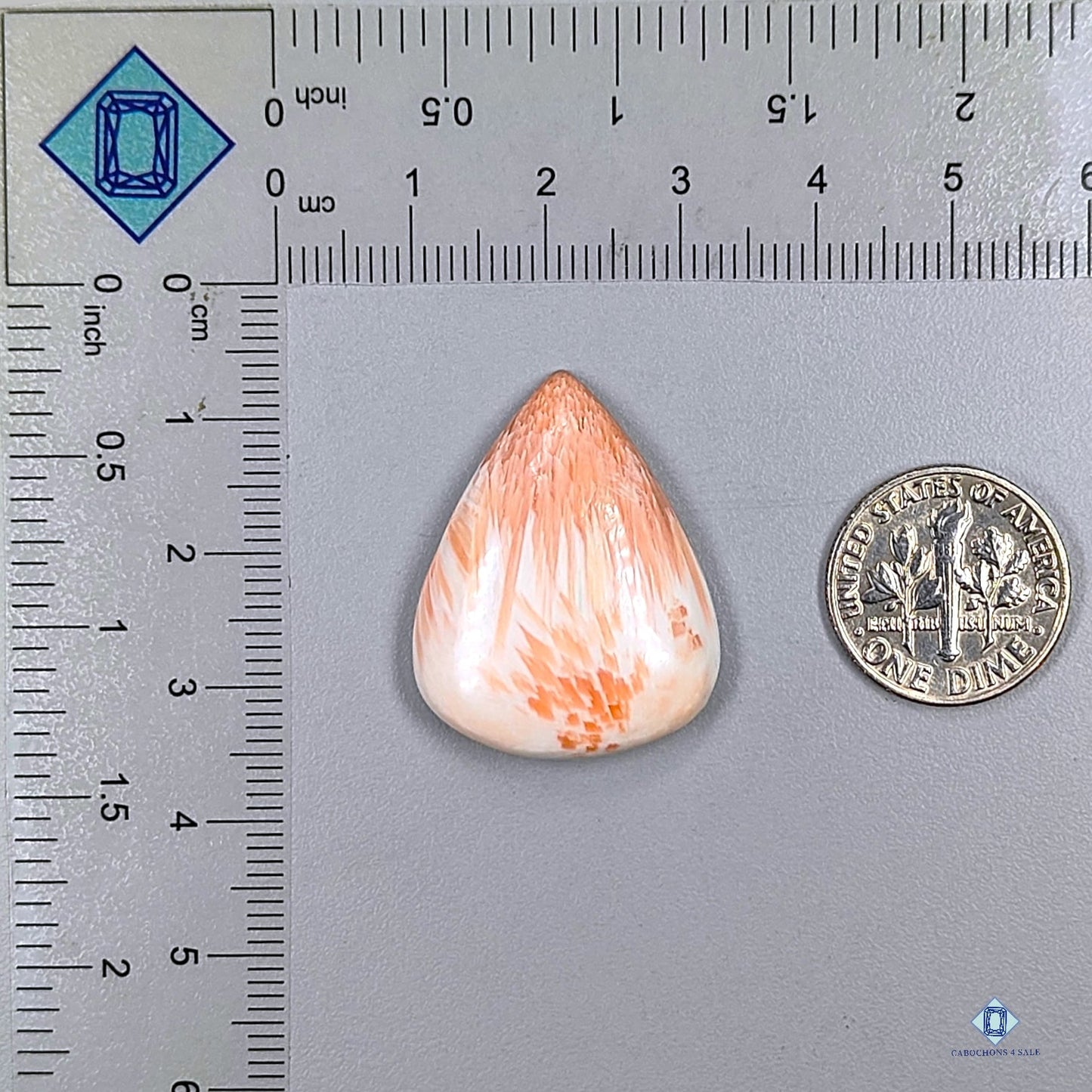 Pink Scolecite Pear Cabochons